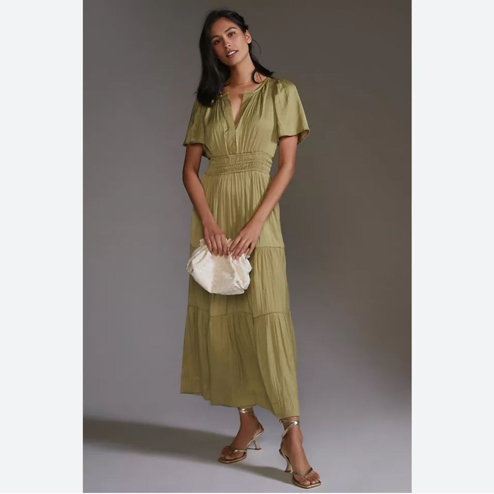 Anthropologie The Somerset Collection by Anthropologie Gold Maxi Dress